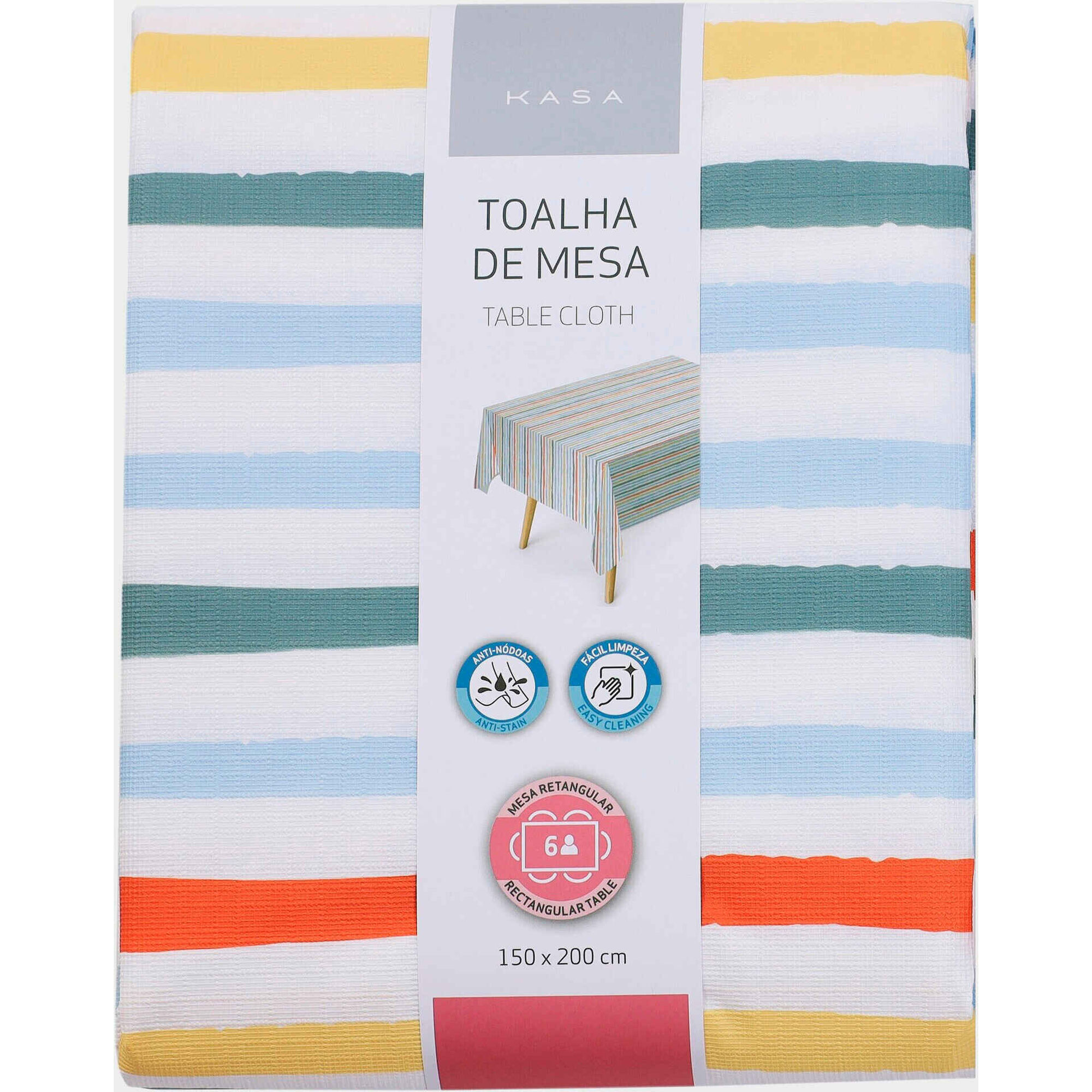 Toalha Mesa PVC Riscas Kasa
