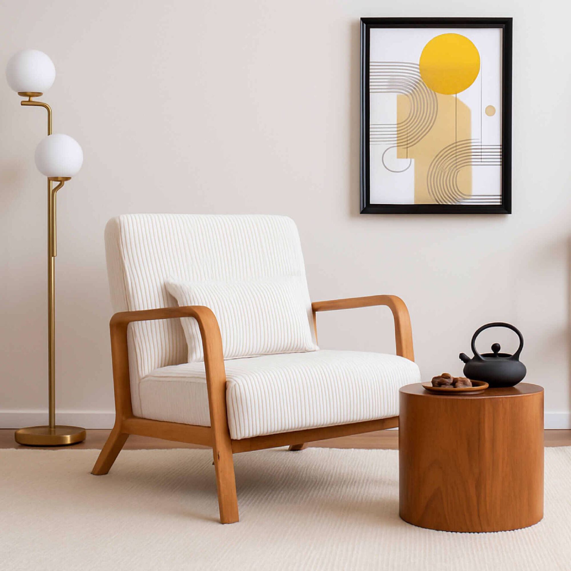 Cadeirão Scott 83x64x75cm Bege