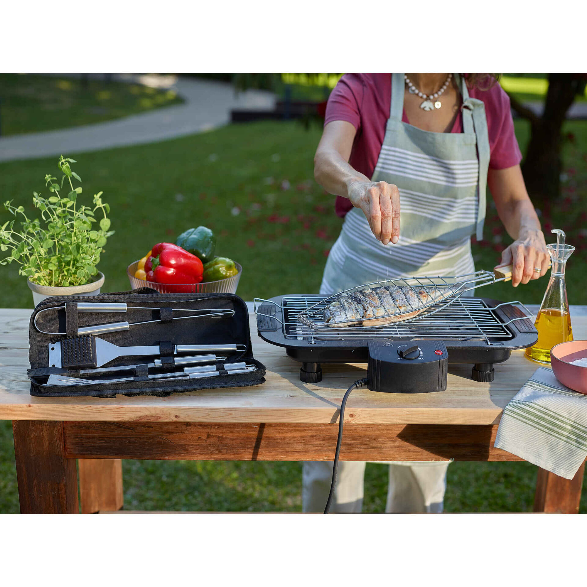 Barbecue El&eacute;trico 1800W Le&ccedil;a Grelha BBQ Collection