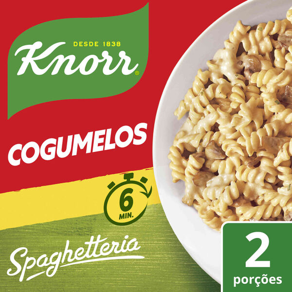 Massa com Molho Cremoso de Cogumelos Knorr