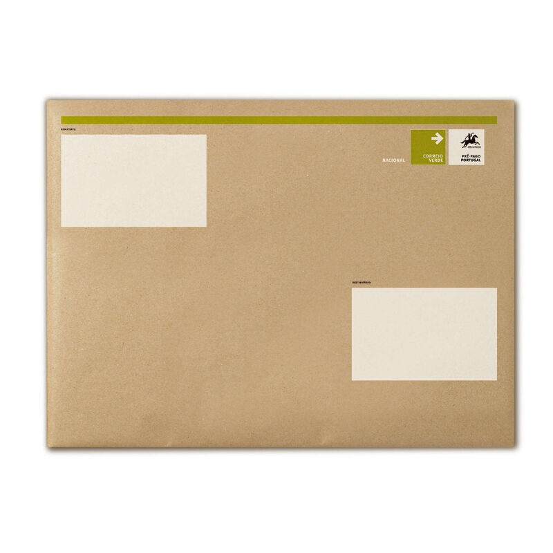 Envelope Almofadado Correio Verde Nacional L 340x235mm CTT