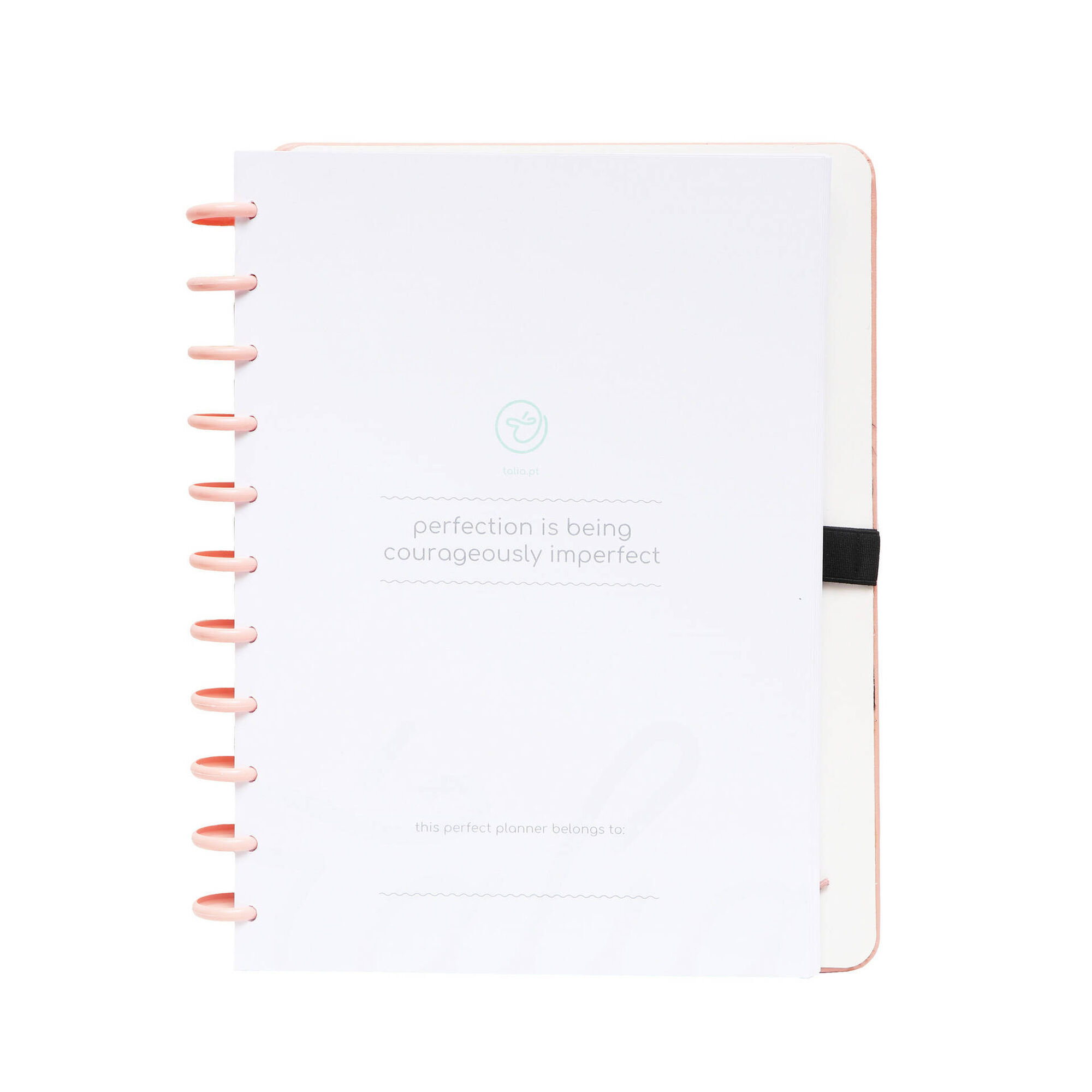 Caderno Smart com Elástico Espiral A4 Pautado Rosa