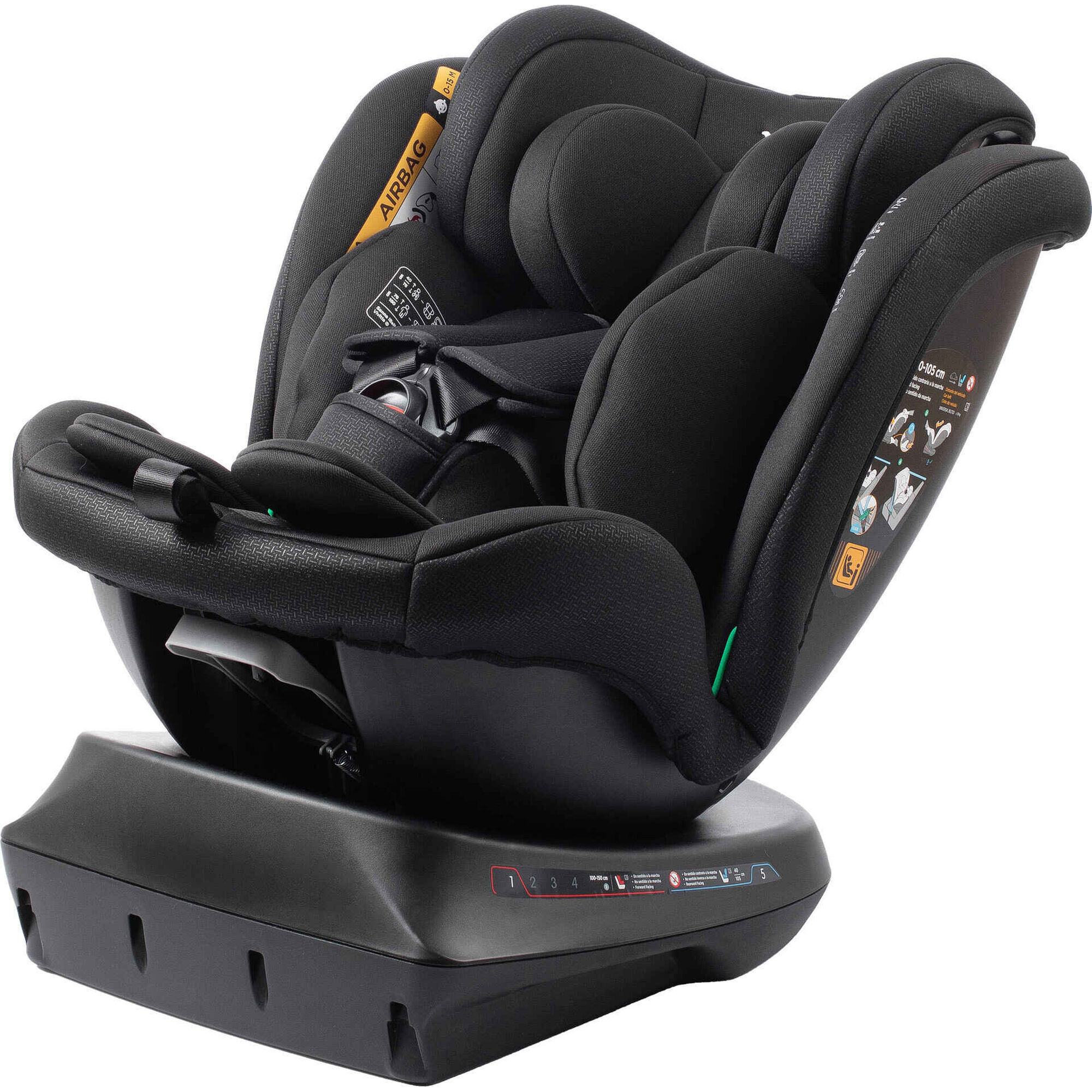Cadeira Auto I-Size 40-150cm Rotativa Preta Sanna Ibelt Vivitta
