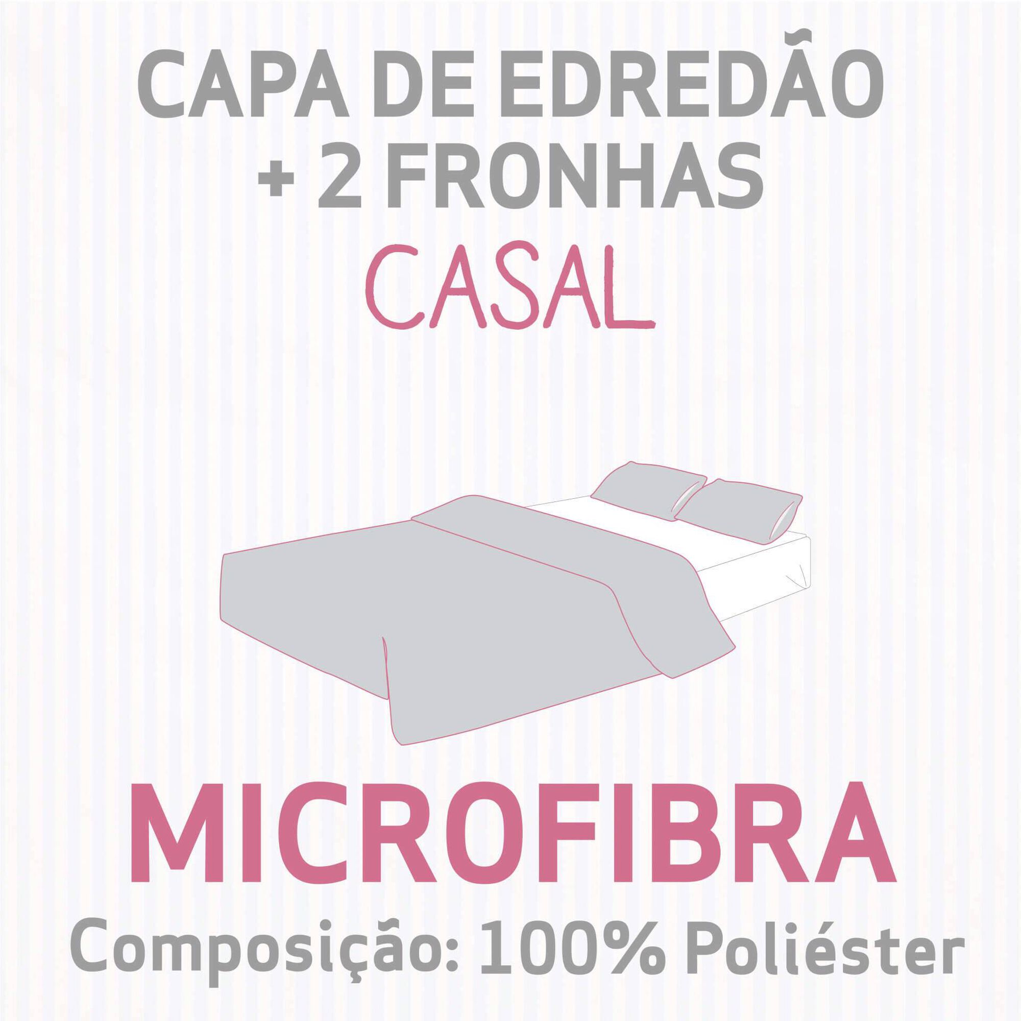 Conjunto Capa Edred&atilde;o Microfibra Cosmos Kasa