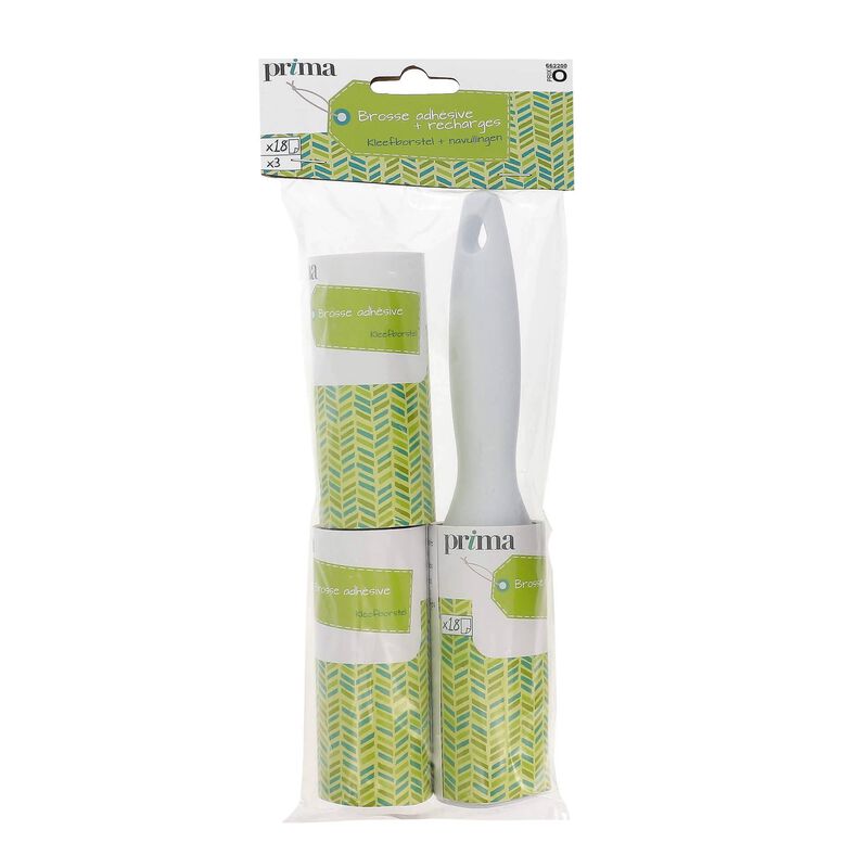 Conjunto Escova Adesiva com 2 Recargas Prima