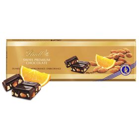 Tablete de Chocolate Negro Gold Laranja e Am&ecirc;ndoas Lindt