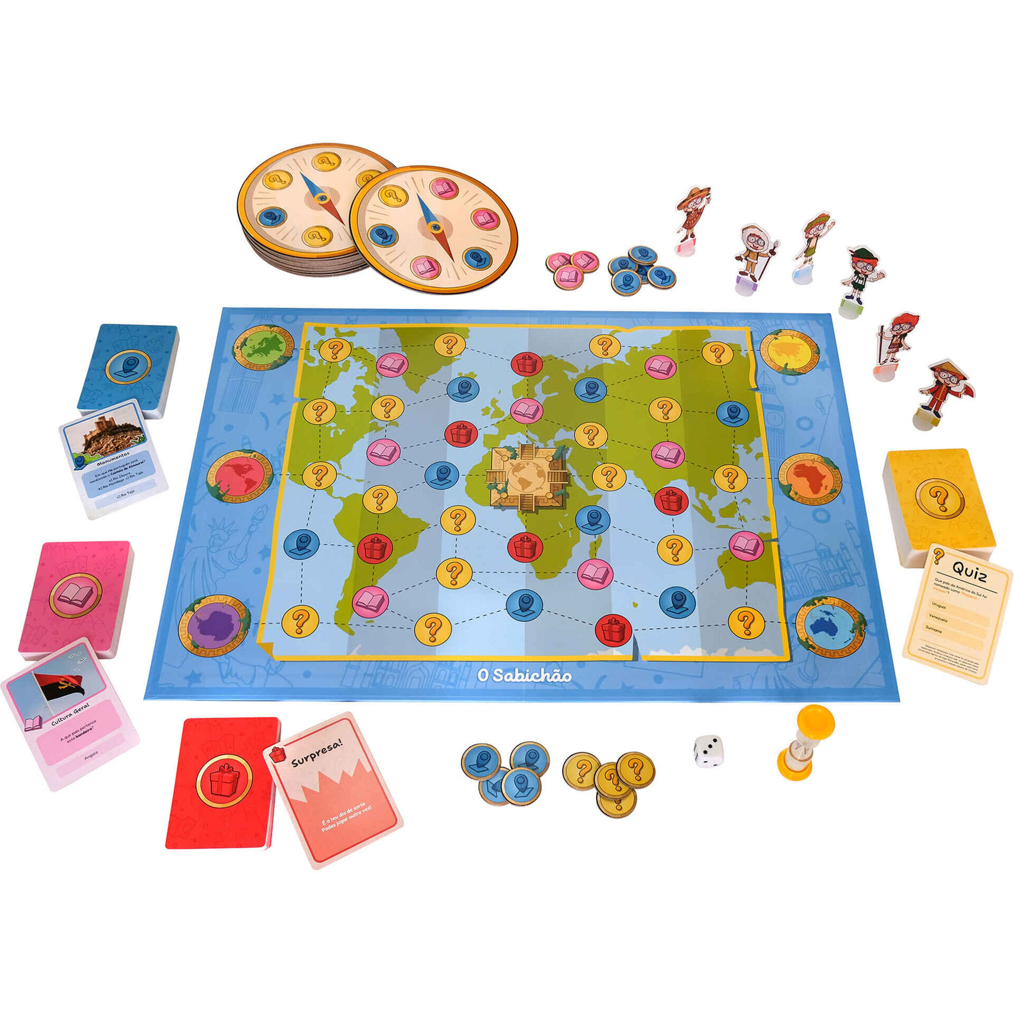 Jogo de Tabuleiro Sabichão - Explorador Do Mundo