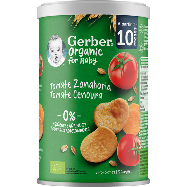 Snack para Bebé Tomate e Cenoura +10M Gerber