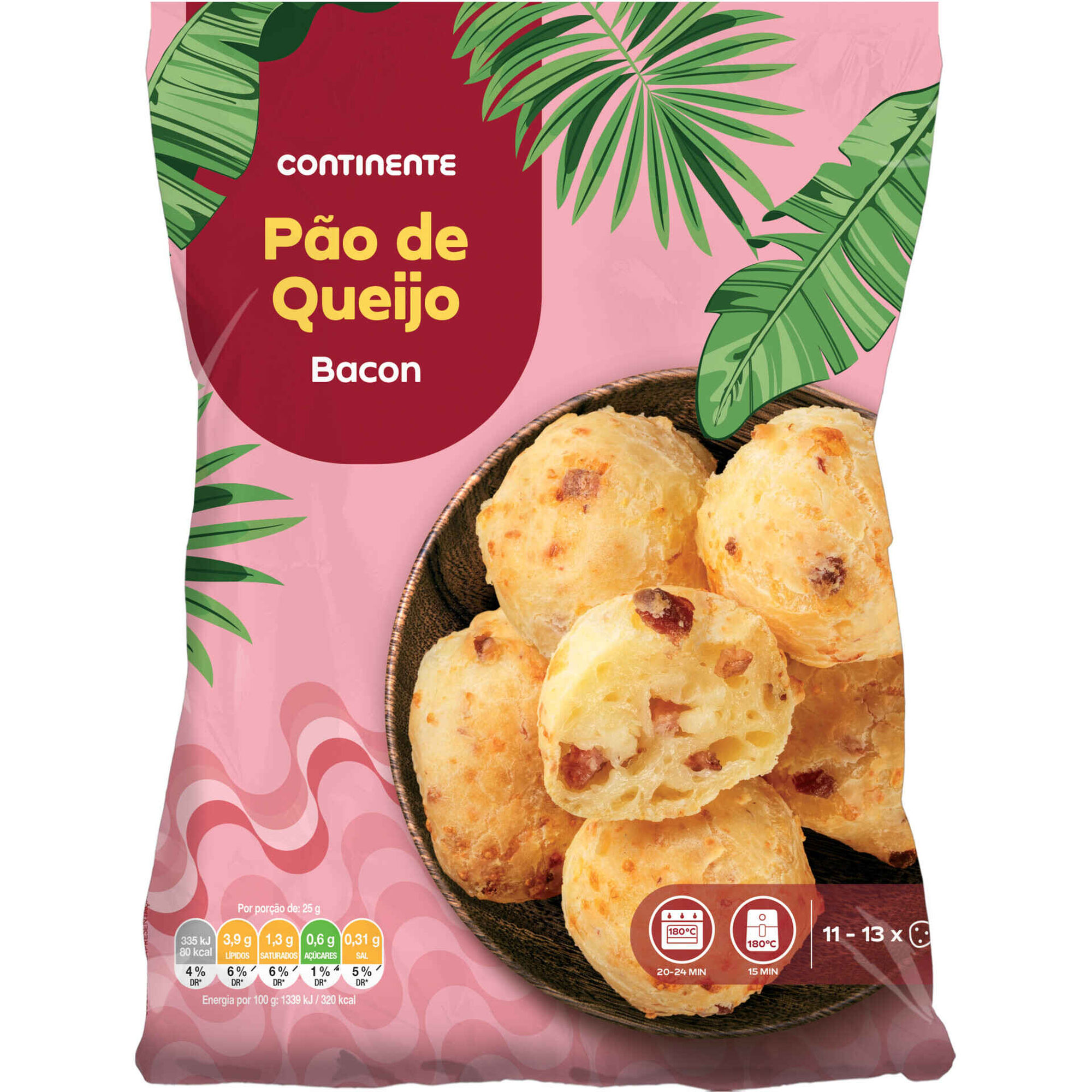 P&atilde;o de Queijo com Bacon Continente