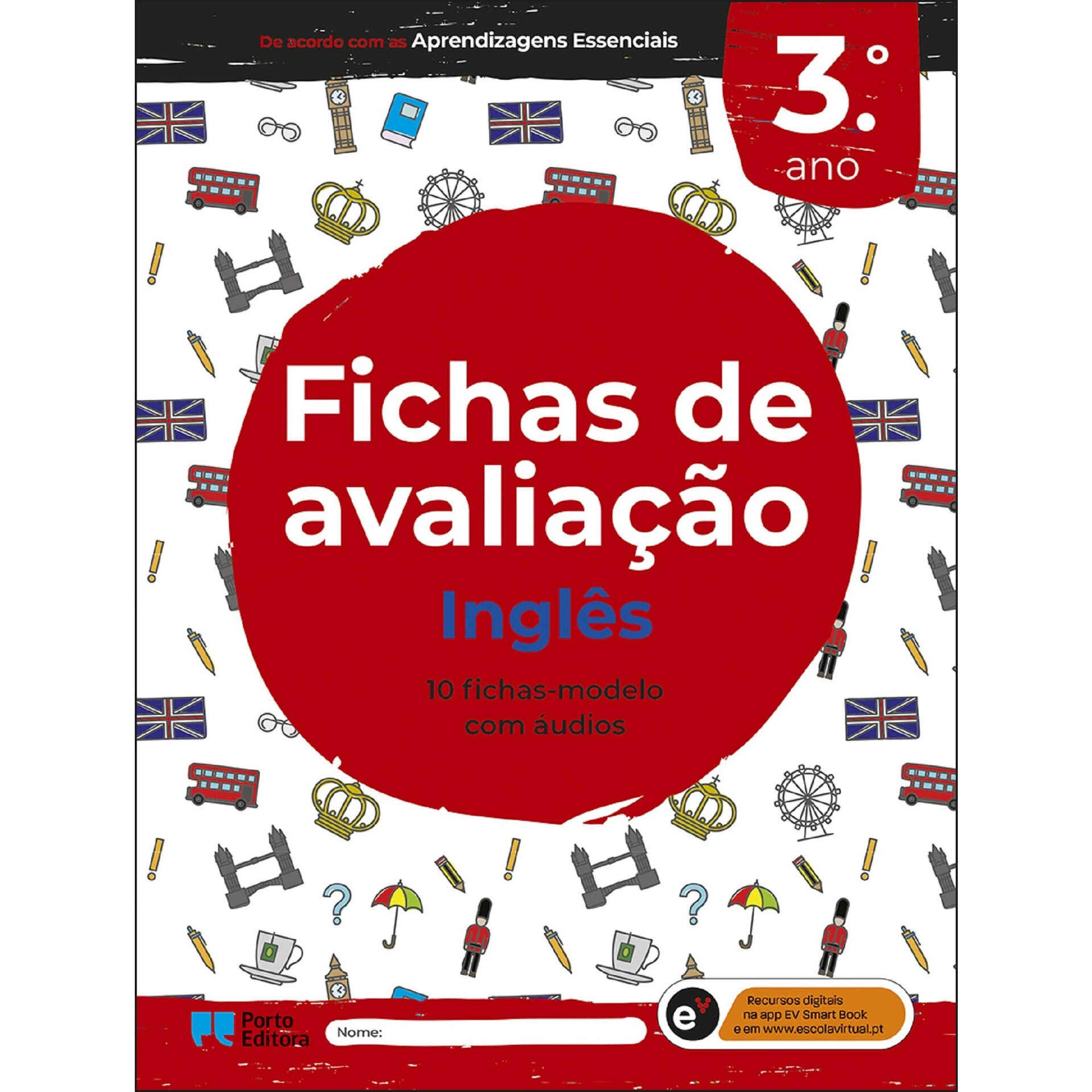 Fichas de avaliação - Inglês - 3º Ano