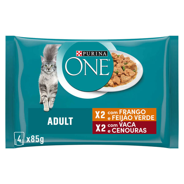 Comida Húmida para Gato Adulto Frango e Vaca Saquetas Purina One