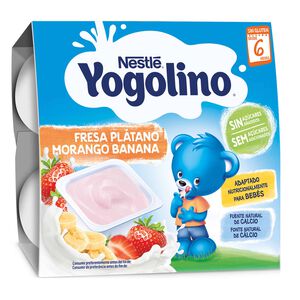 Alimento Lácteo Morango e Banana +8M Yogolino