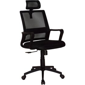 Cadeira Executiva Apoio Cabeça Preta
