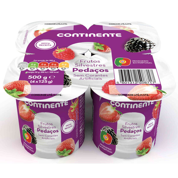 Iogurte Pedaços Frutos Silvestres Continente