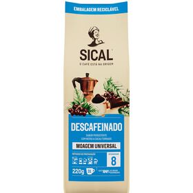 Caf&eacute; Mo&iacute;do Descafeinado Moagem Universal Sical