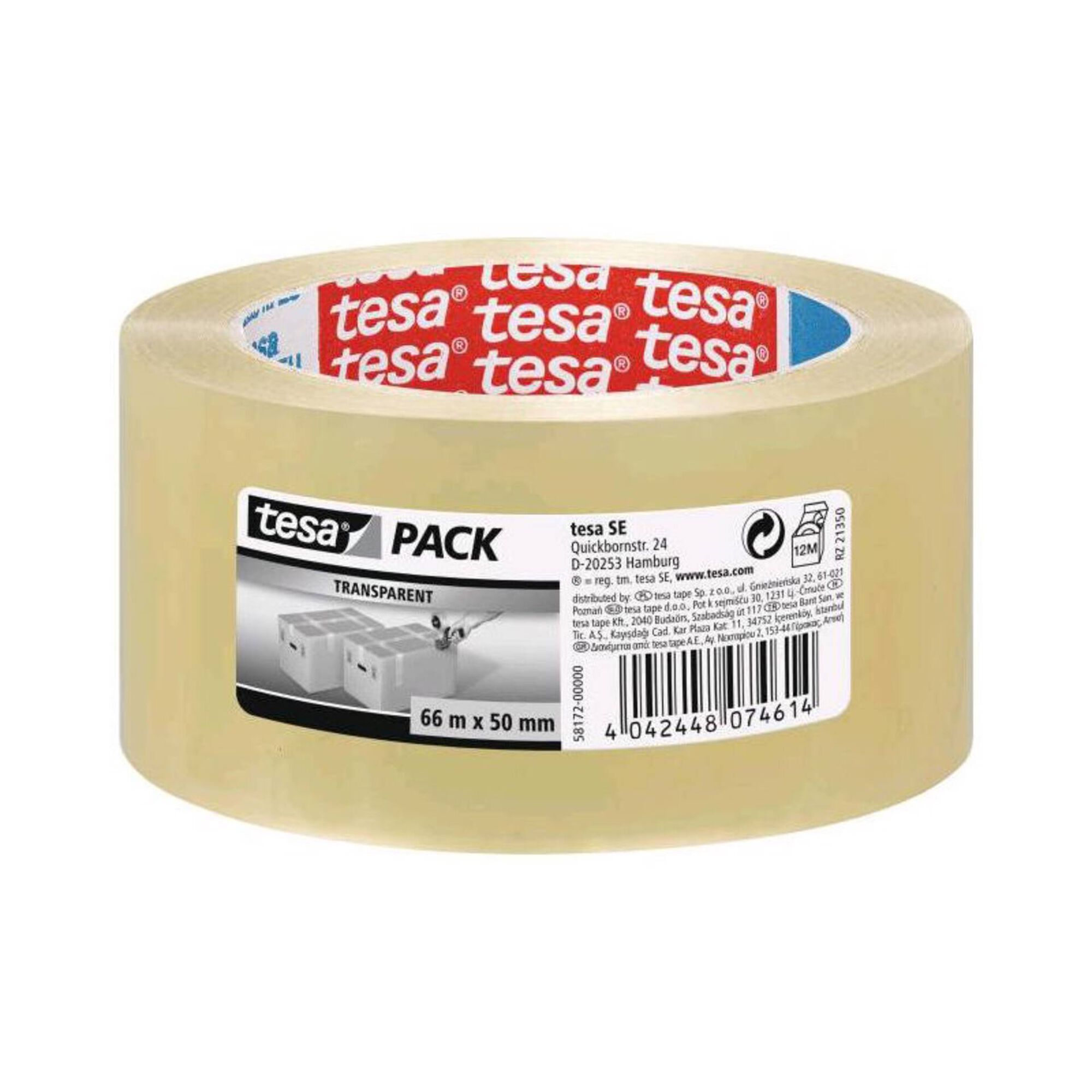 Fita Cola de Embalar 50mmx66mts Transparente