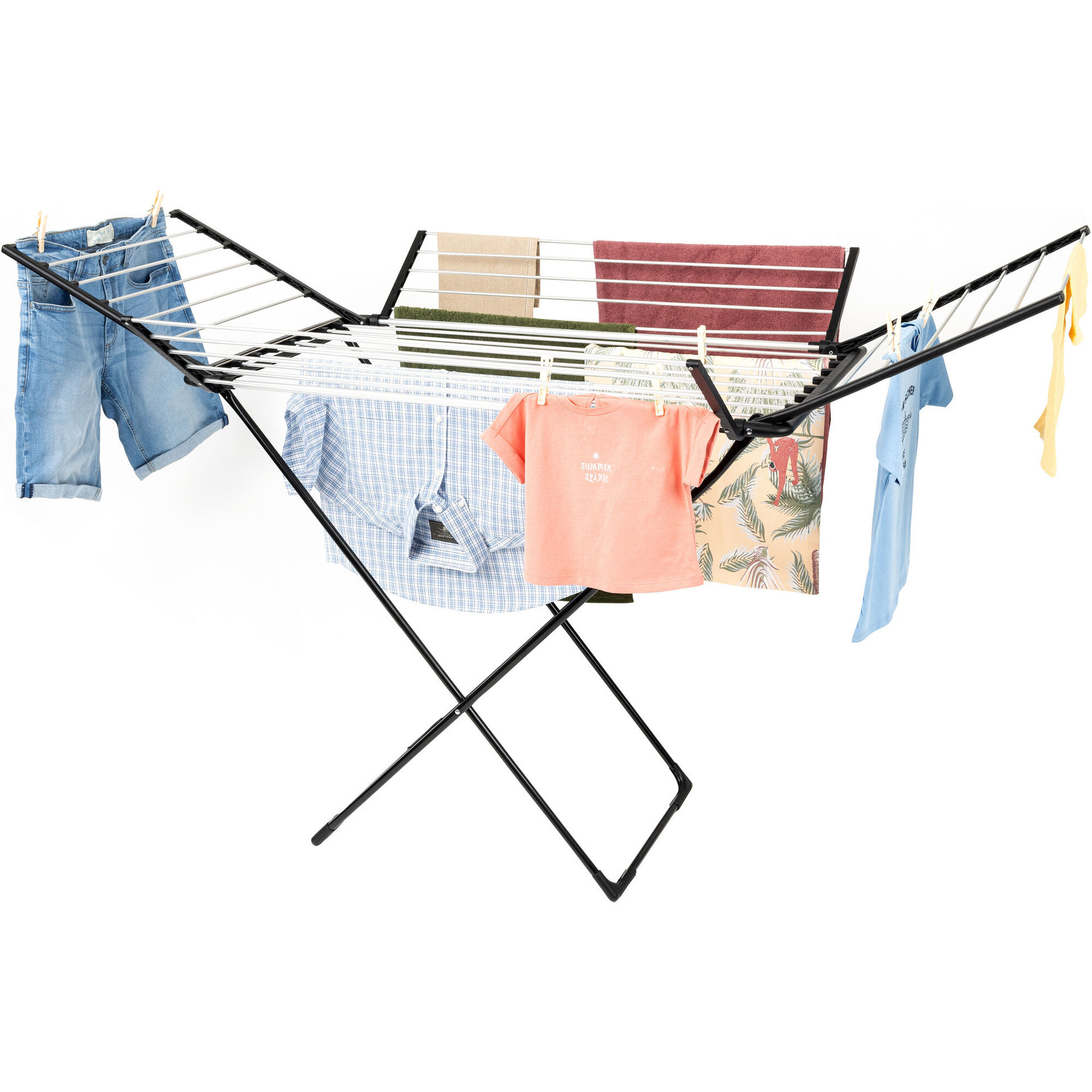 Estendal Chão 4 Abas Alumínio 25m Estendal Chão 4 Abas Alumínio 25m