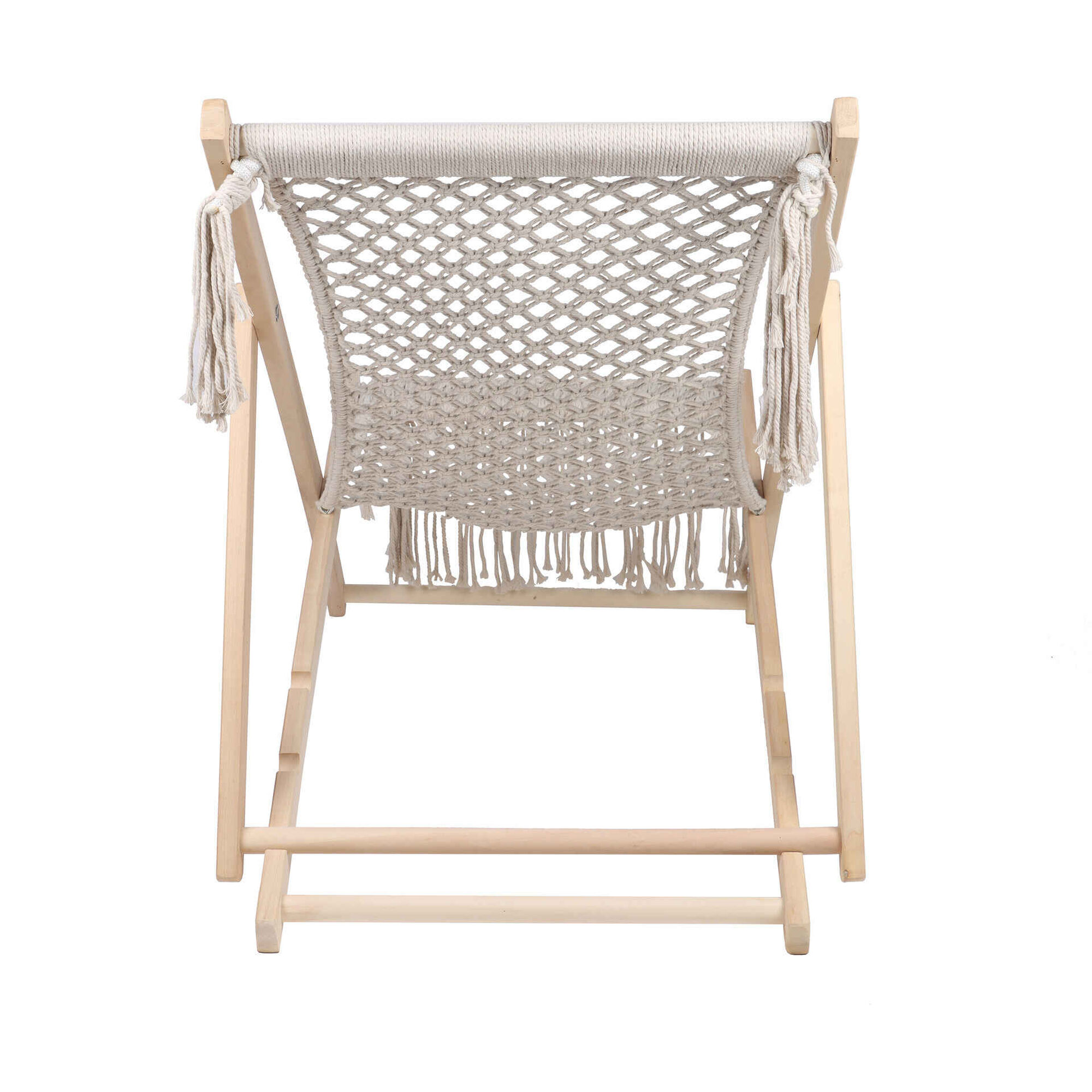 Cadeira de Madeira Macramé Relax