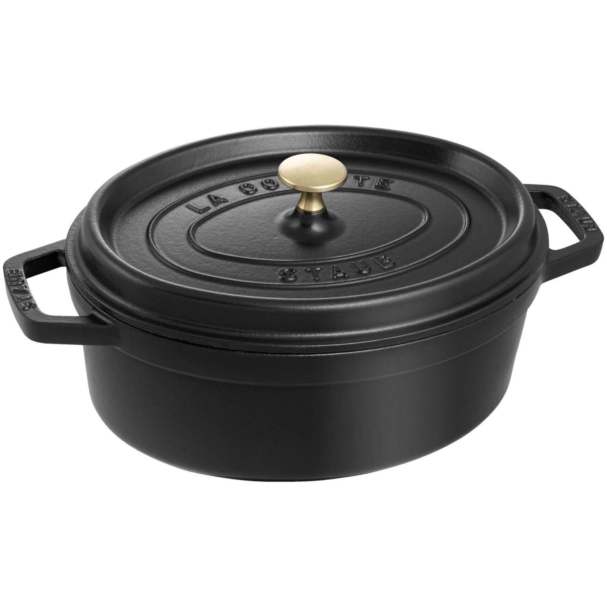 Ca&ccedil;arola Oval Ferro Fundido 27cm Preta Staub