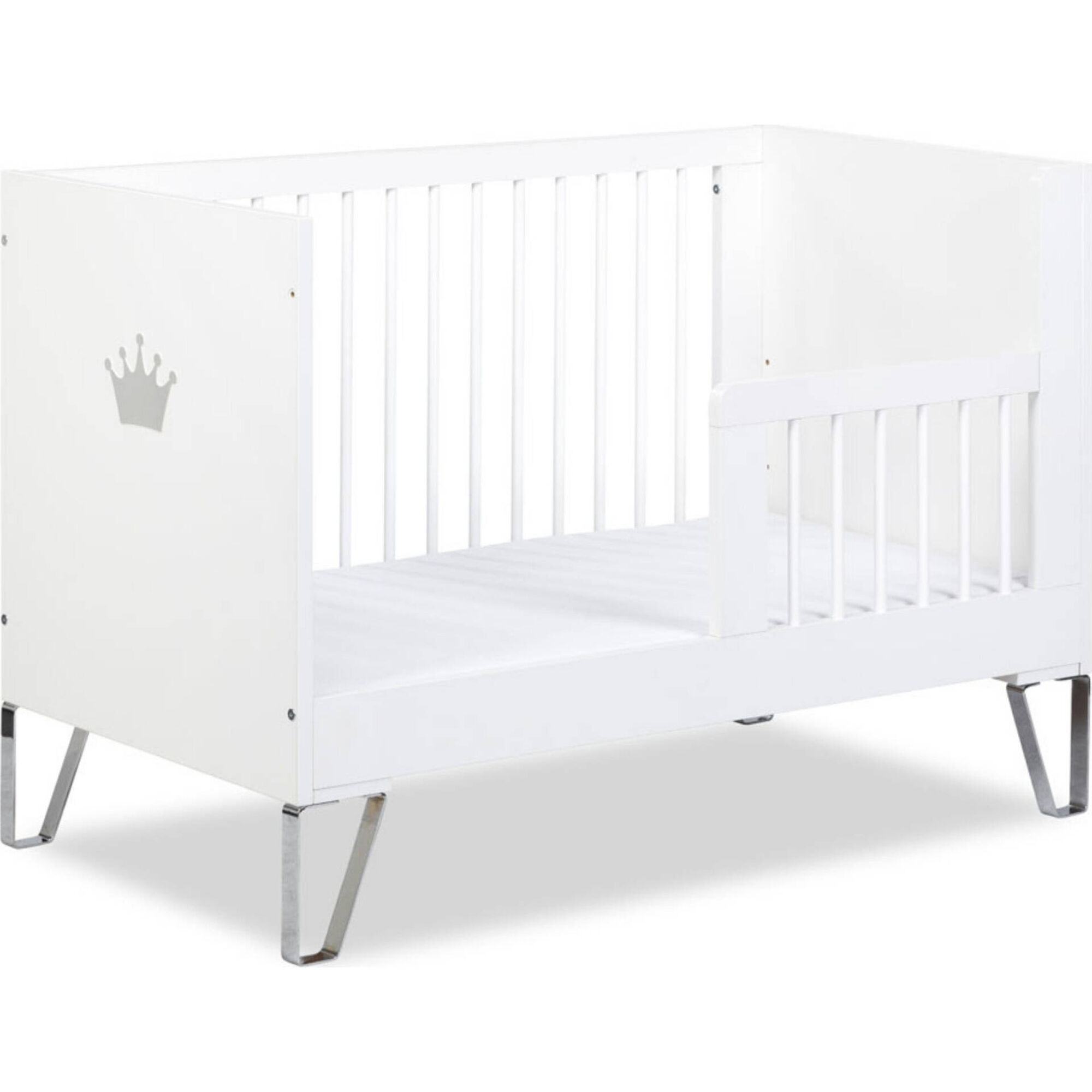 Cama de Grades Madeira 120x60cm Branca Blanka