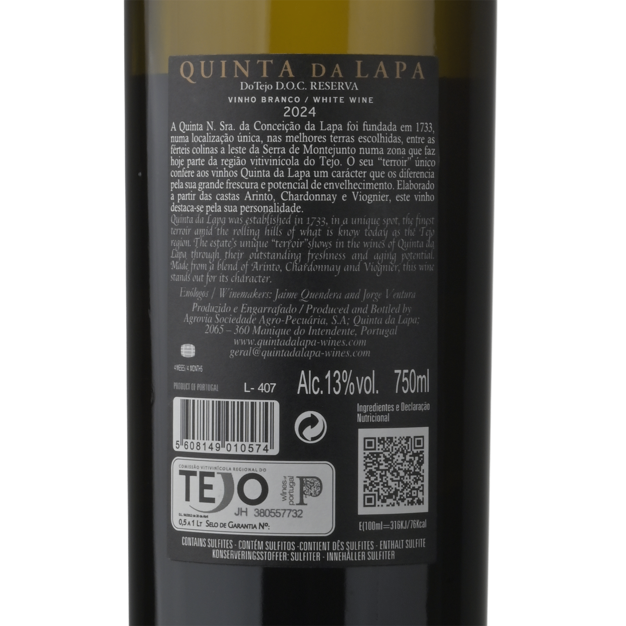 Quinta da Lapa Arinto Reserva Vinho Branco