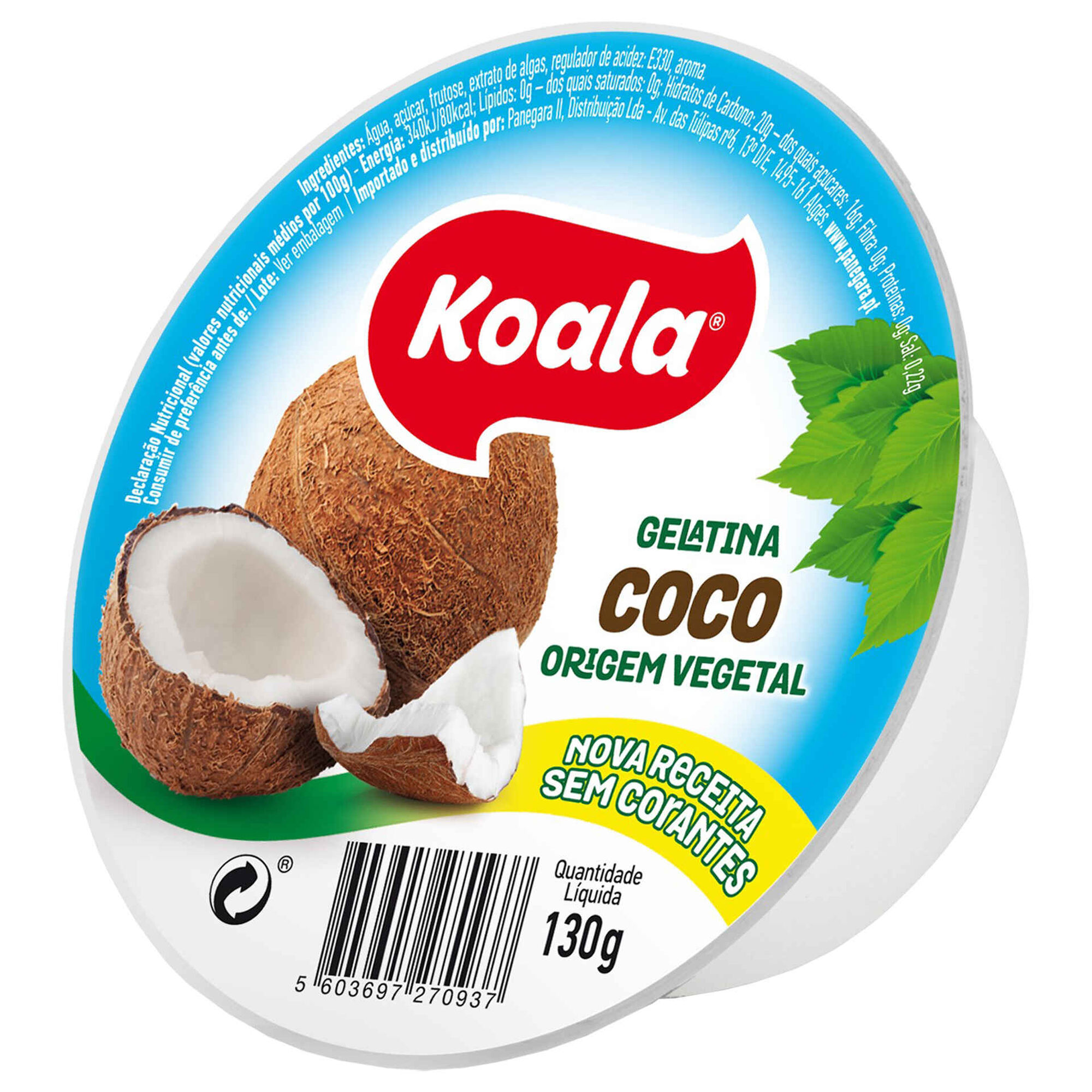 Gelatina Pronta Vegetal Coco
