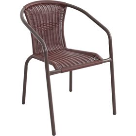 Cadeira Tubo Rattan Castanha