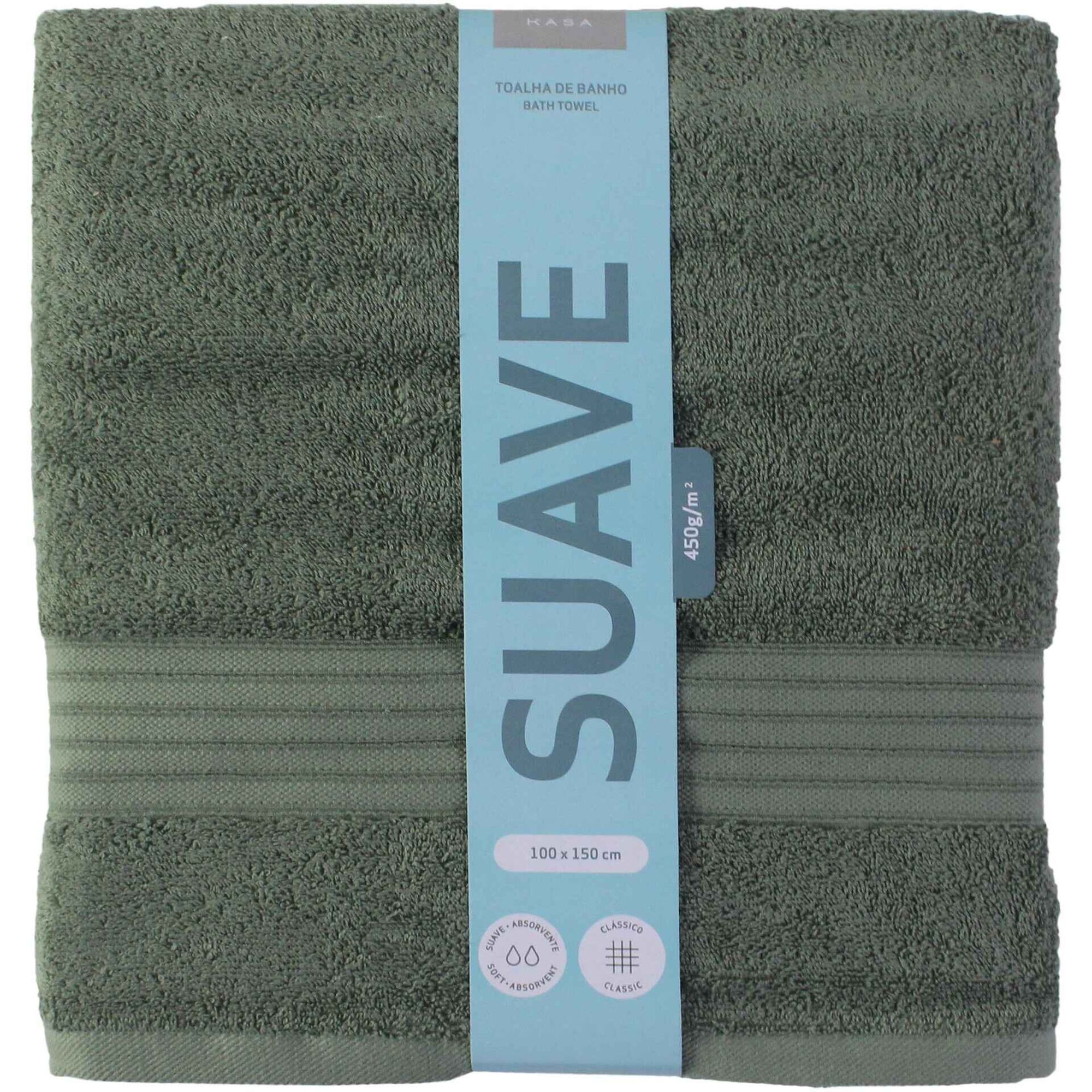 Toalha Lisa Suave Verde Kasa