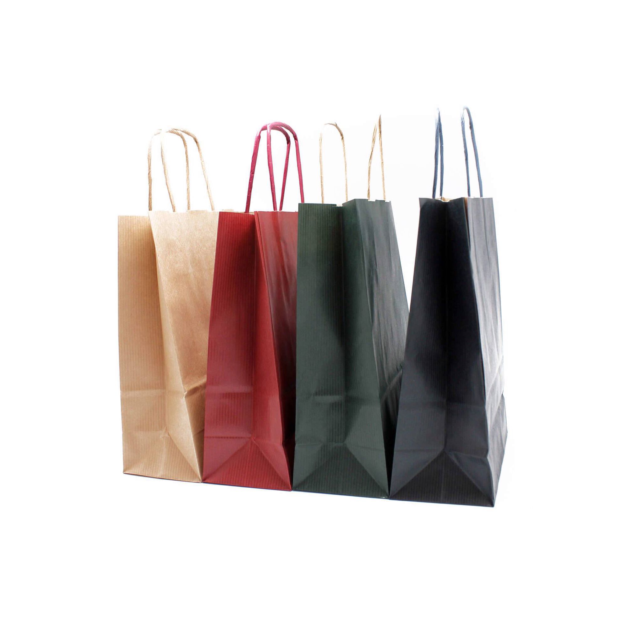 Saco Papel Kraft 24x18x8cm (várias cores) Saco Papel Kraft 24x18x8cm (várias cores)