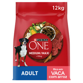 Ra&ccedil;&atilde;o para C&atilde;o Adulto M&eacute;dio e Maxi Vaca e Arroz Purina One