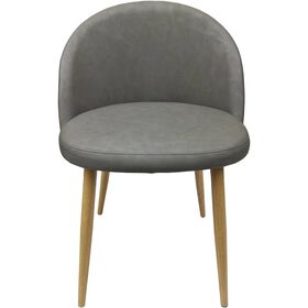 Cadeira Couro Sint&eacute;tico Milan Cinza