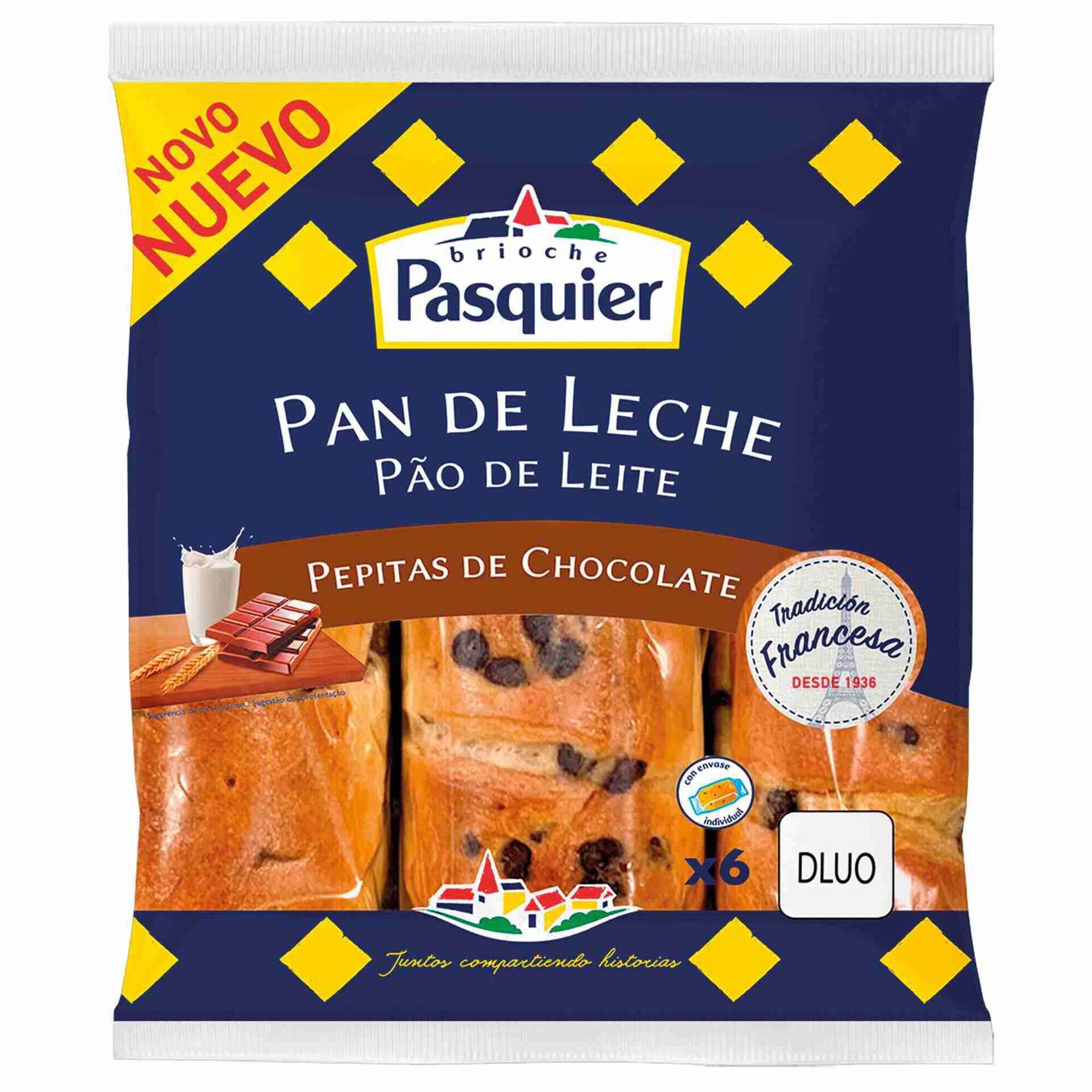 P&atilde;o de Leite com Pepitas de Chocolate Brioche Pasquier