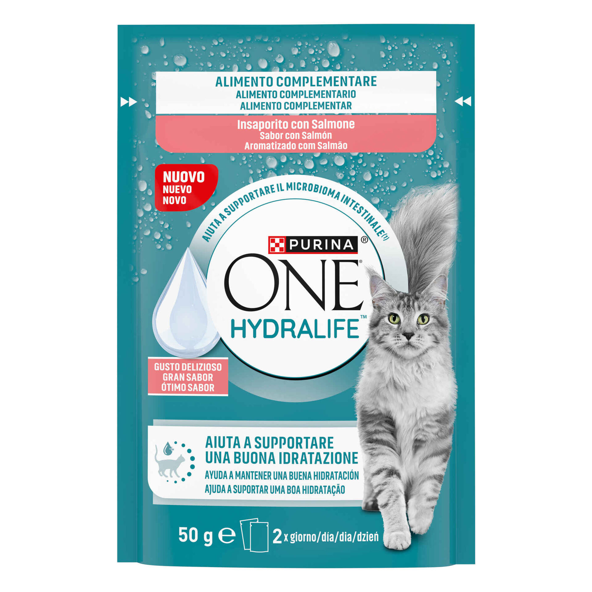 Snack para Gato Hydra Life L&iacute;quido Salm&atilde;o Purina One