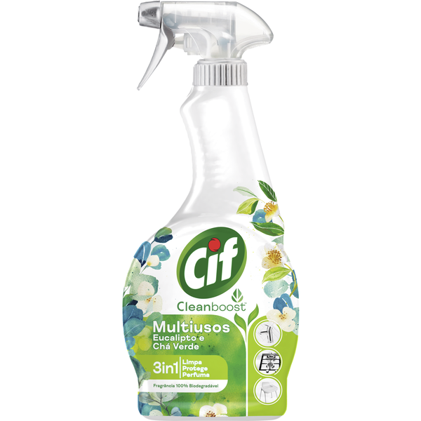 Multiusos Spray 3 em 1 Eucalipto e Chá Verde Cif