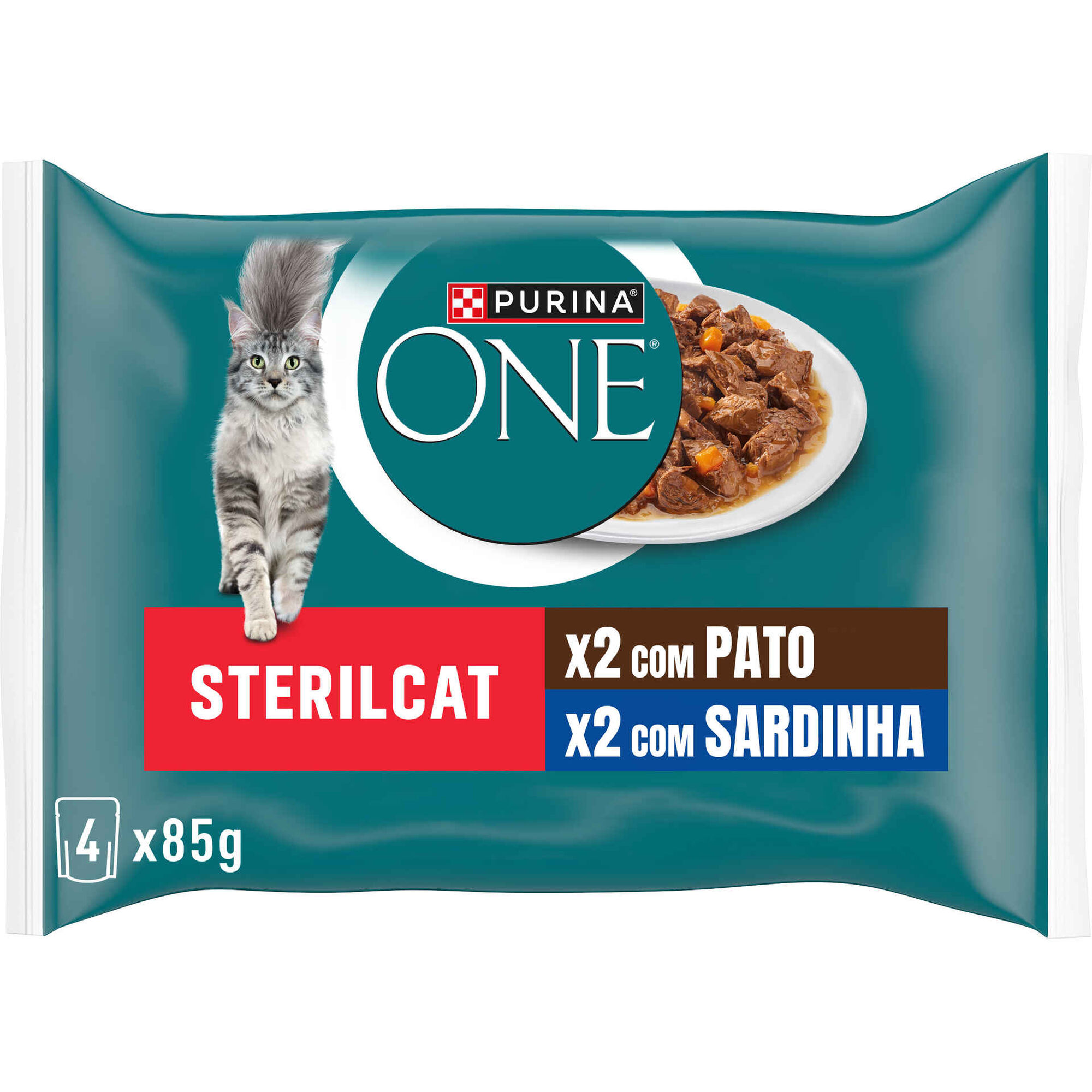 Comida H&uacute;mida para Gato Esterilizado Sardinhas Purina One