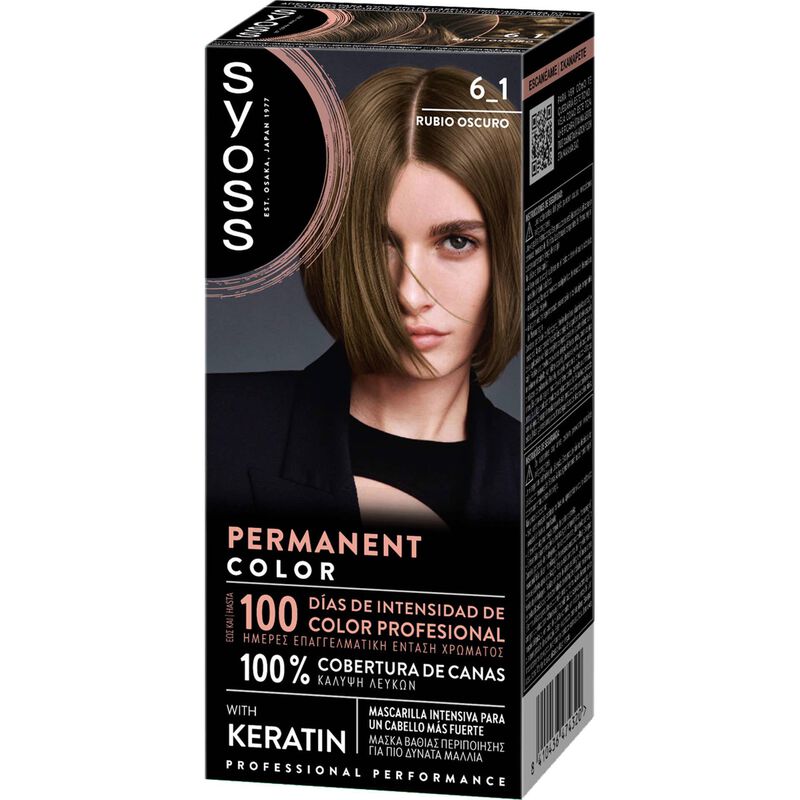 Coloração Permanente Permanent Color Louro Escuro 6-1 Syoss