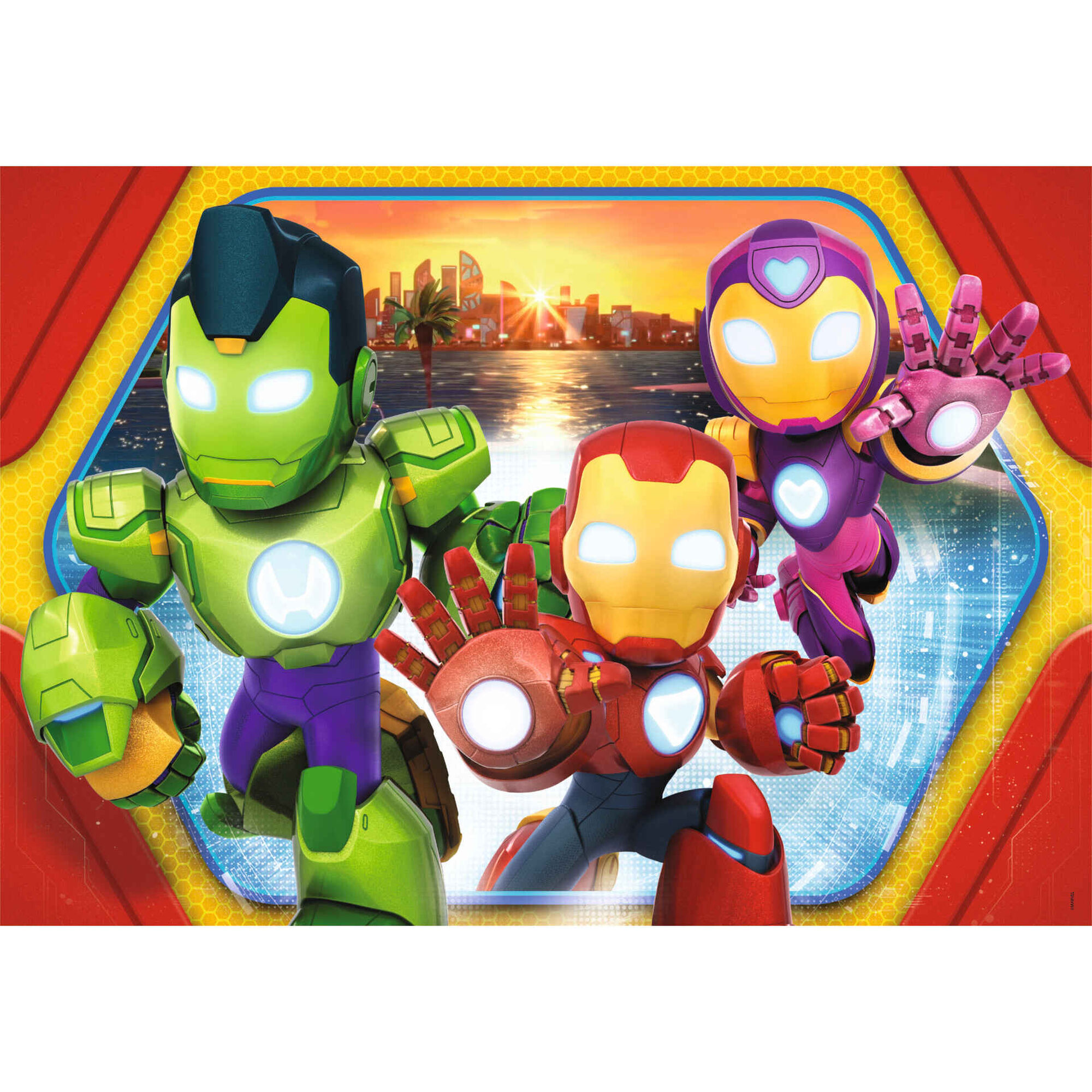 Puzzle Maxi Homem de Ferro e a sua Superequipa 24 peças