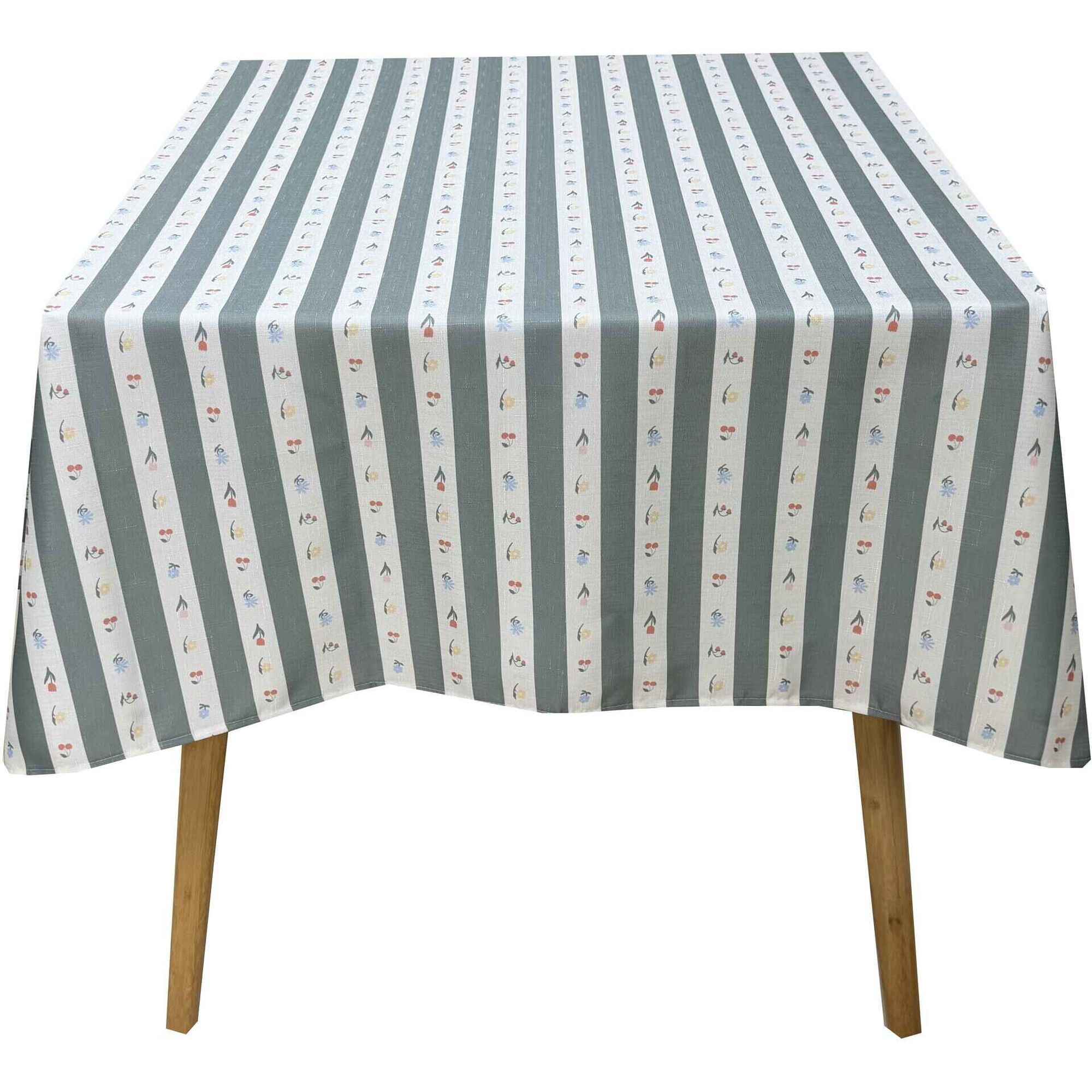 Toalha Mesa Barras Verde Kasa