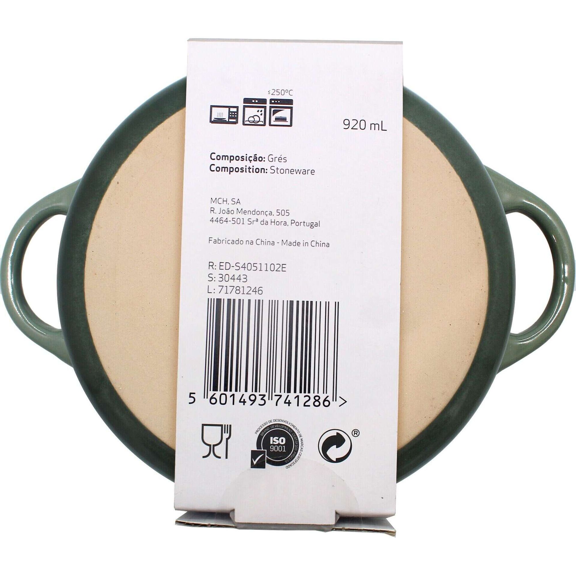 Caçarola Média para Forno Grés 920ml Verde