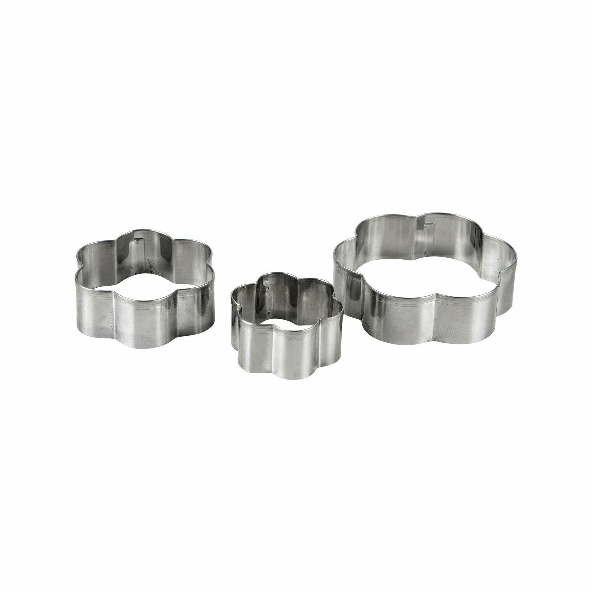 Conjunto 3 Formas Bolacha Flor Alumínio Chefe