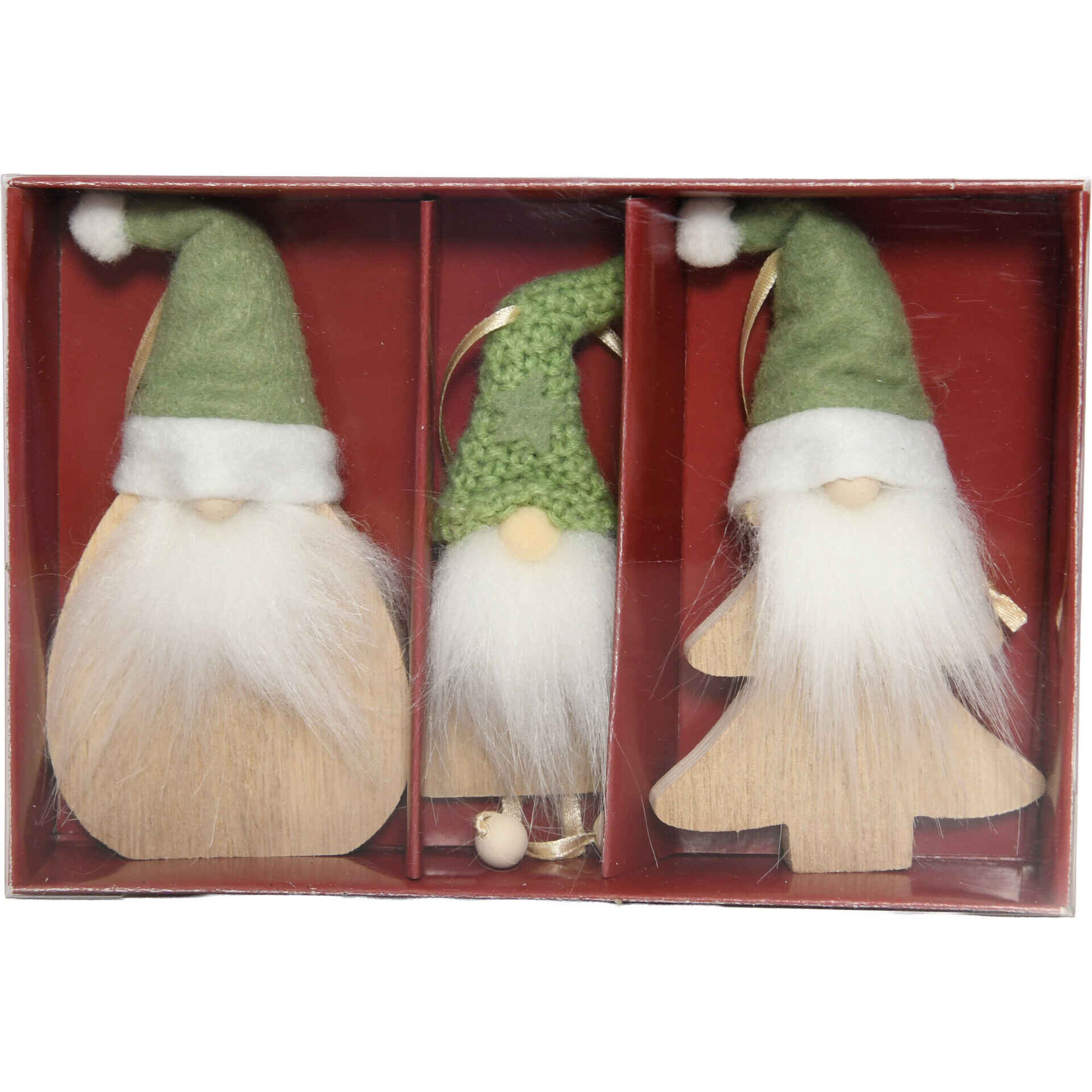 Conjunto 3 Ornamentos Madeira Natal Kasa