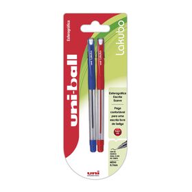 Esferogr&aacute;fica Lakubo de Tinta Azul e Preta Uni-ball