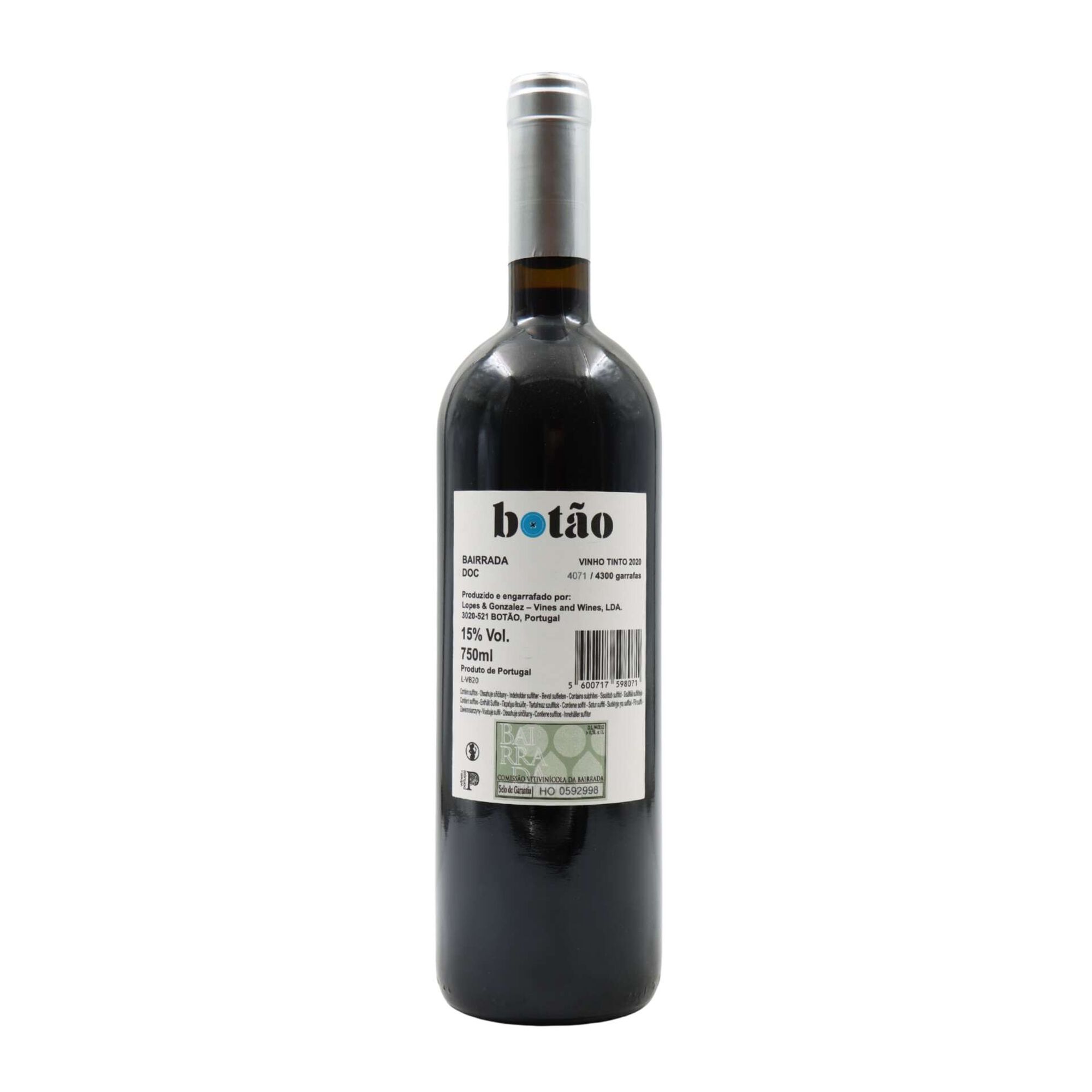 Vinhas Do Bot&atilde;o Bairrada Vinho Tinto