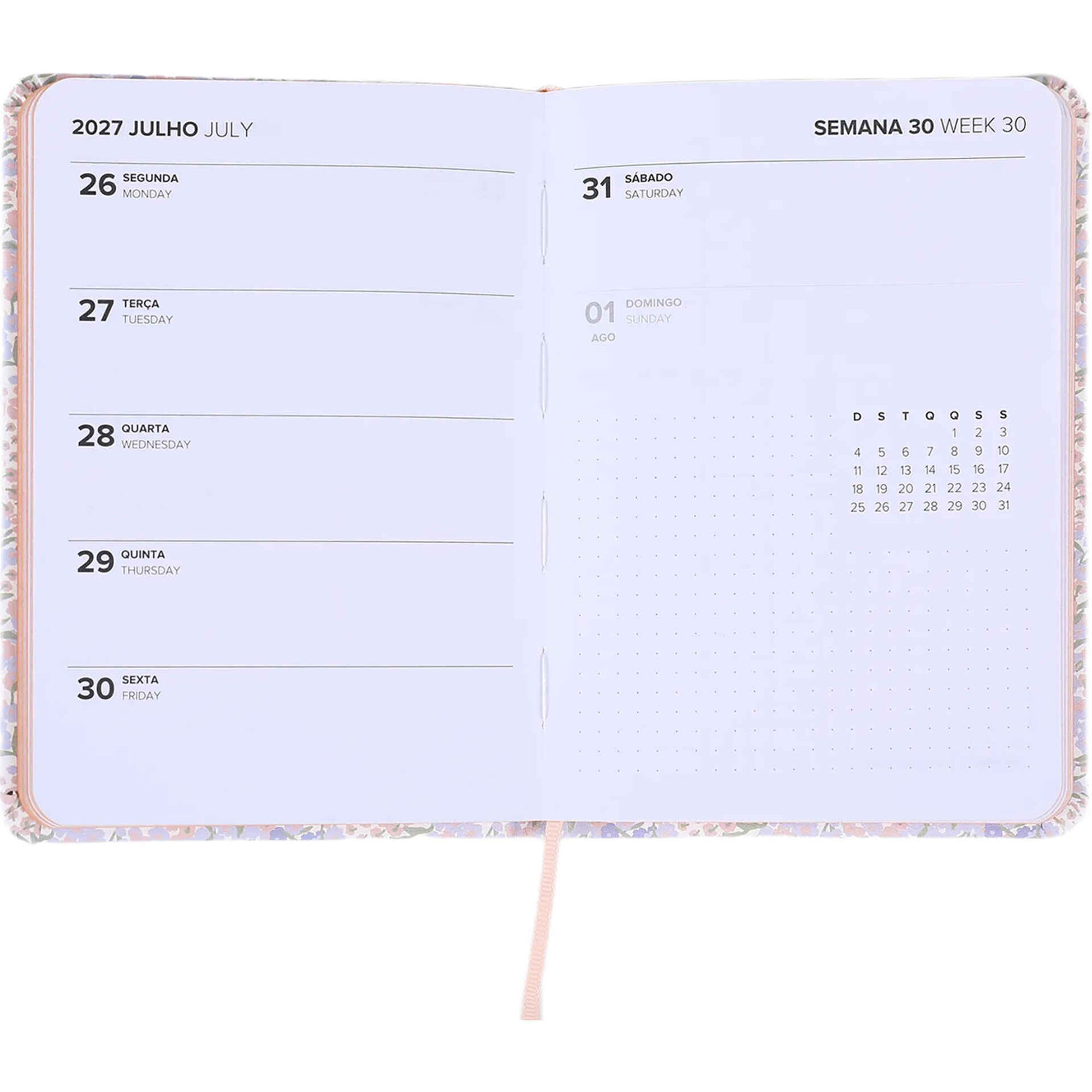 Agenda Semanal 2027 A6 Mini Flowers (v&aacute;rias cores) Note!