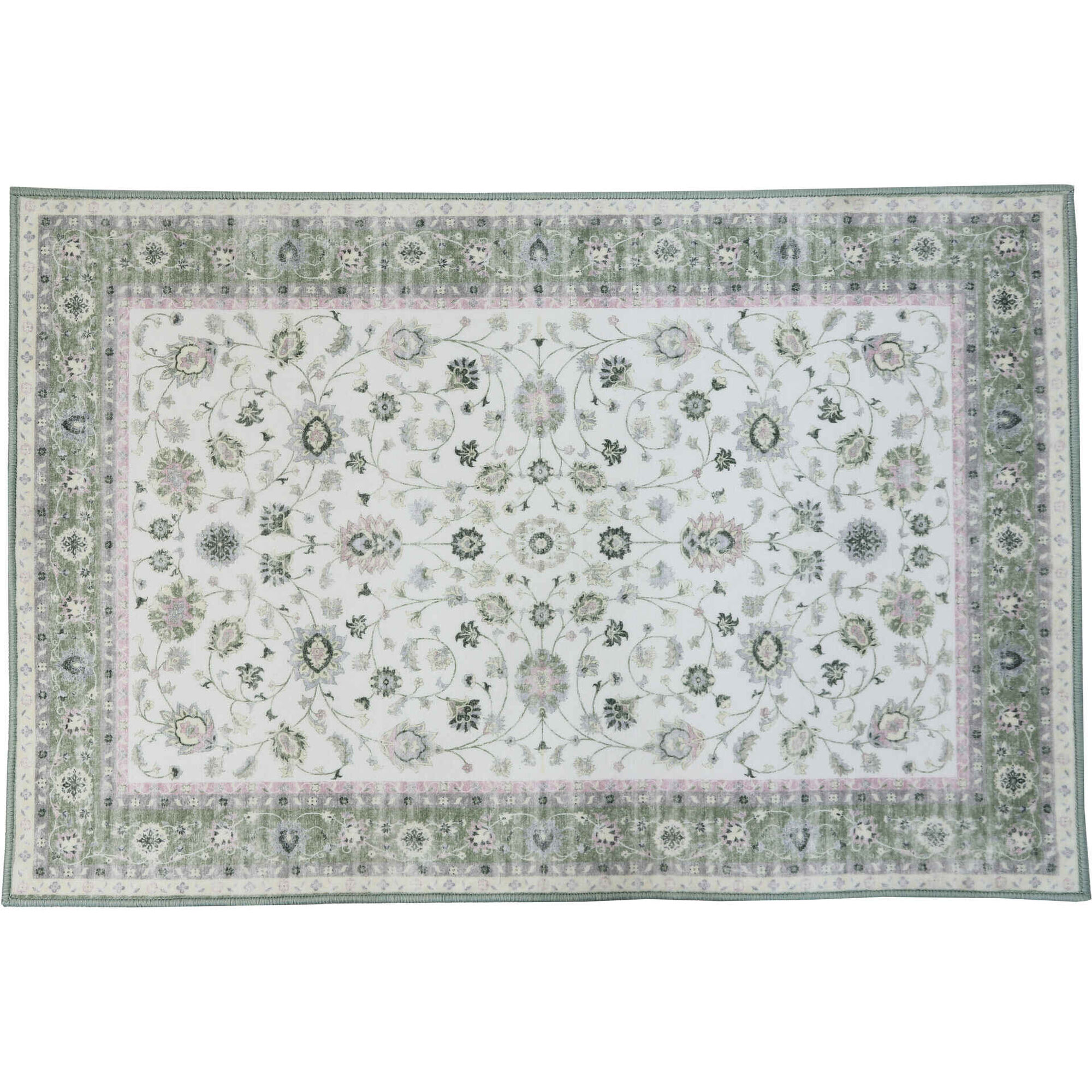 Tapete Desgastado Flores Kasa