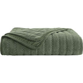Colcha de Veludo 260x240cm Verde Deep Moss Kasa