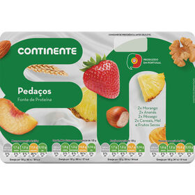 Iogurte Pedaços Morango, Ananás, Pêssego, Cereais, Mel e Frutos Secos Iogurte Pedaços Morango, Ananás, Pêssego, Cereais, Mel e Frutos Secos