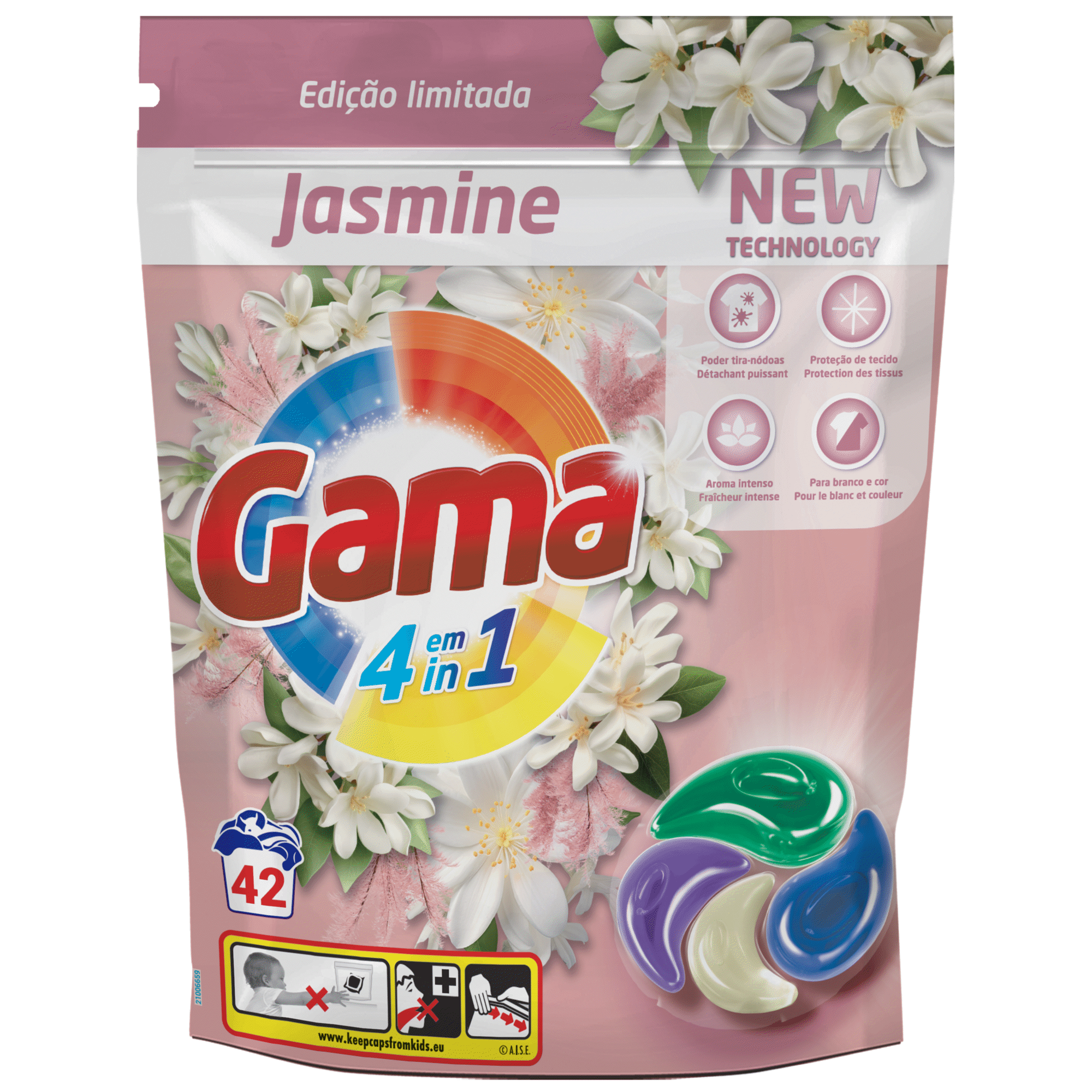 Detergente Máquina Roupa Cápsulas Jasmine
