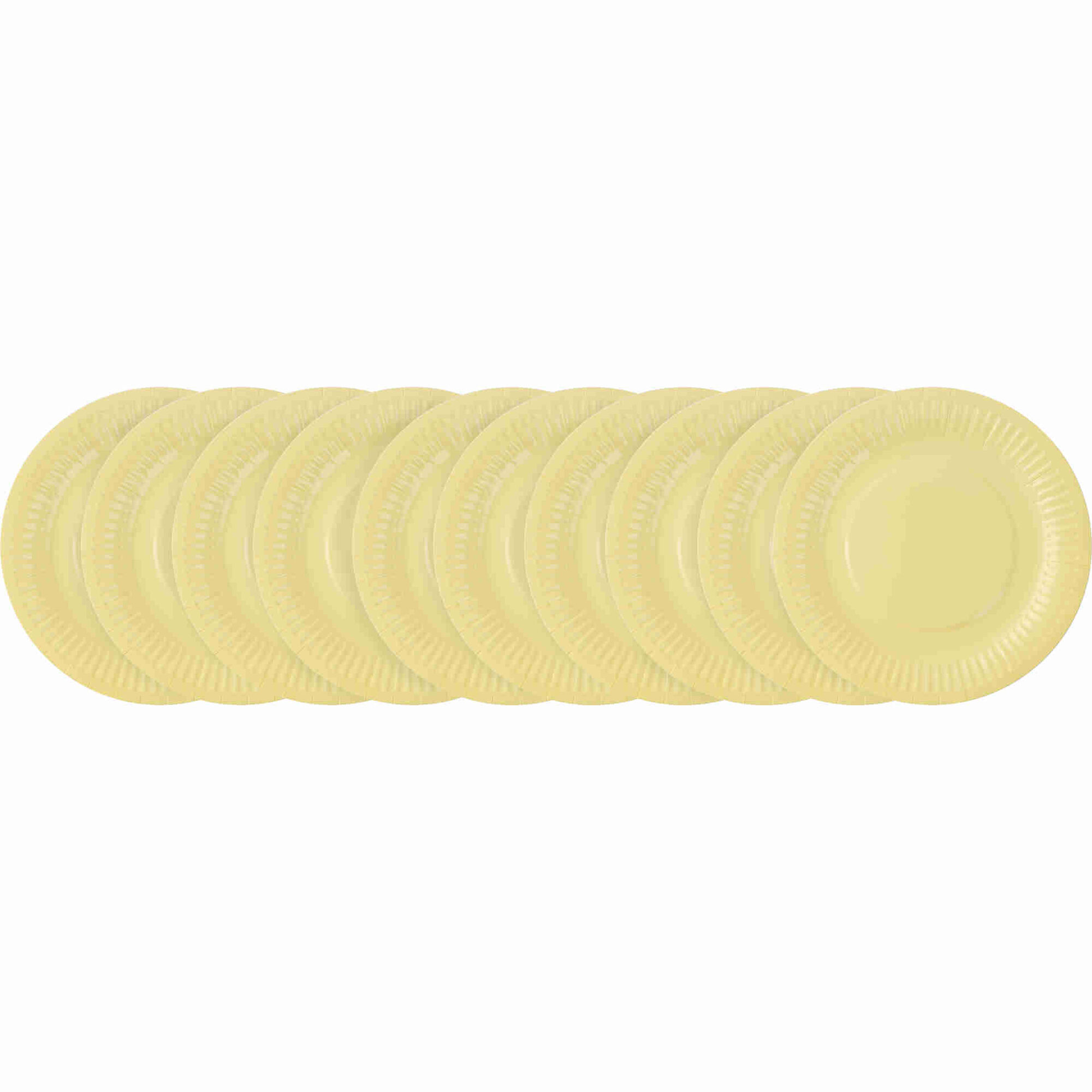Conjunto 10 Pratos 23cm Papel Soft Amarelo