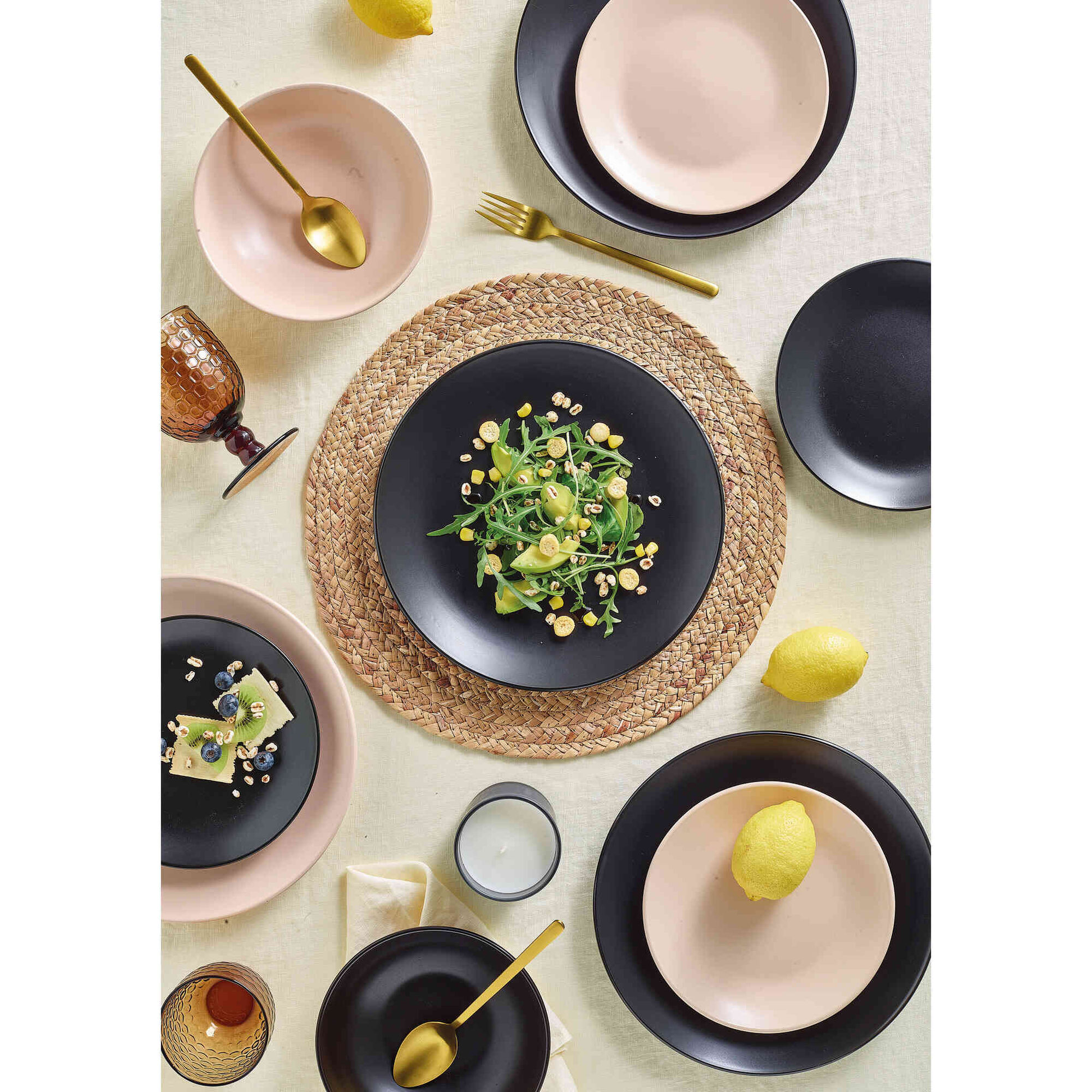 Conjunto 4 Pratos Sobremesa 20,5cm Bege Porto